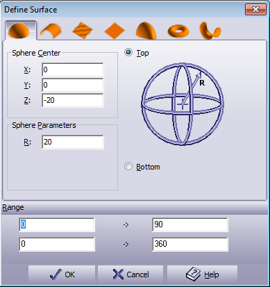 Define surface sphere dialogue