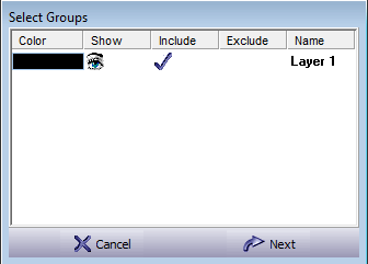Select groups dialogue