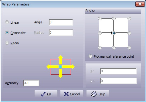 Wrap parameters dialogue