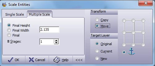 Transform scale multiple scale dialogue